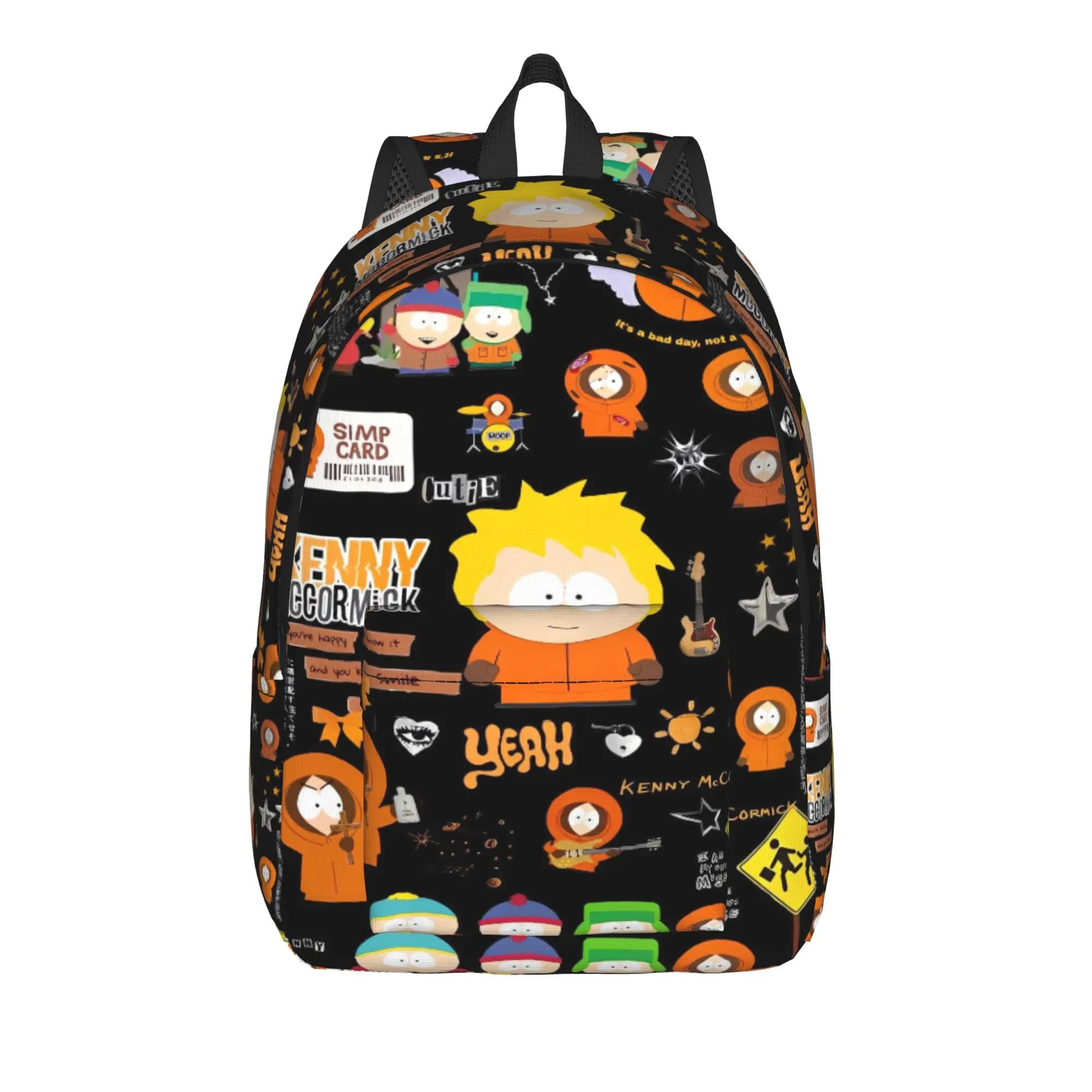 Zaino SouthParks Unisex per Studenti, Traspirante, in Poliestere, Stile Kawaii, Design Outdoor, Borsa Scolastica
