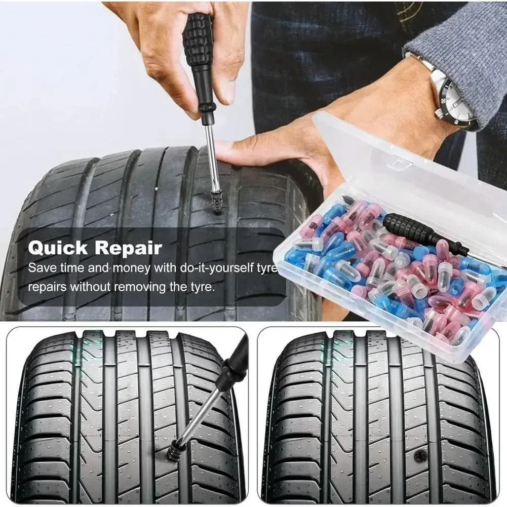 Chiodi in gomma universali per riparazione pneumatici auto, chiodi per riparazione pneumatici, viti in gomma, strumenti per riparazione pneumatici tubeless, chiodi in gomma per riparazione pneumatici