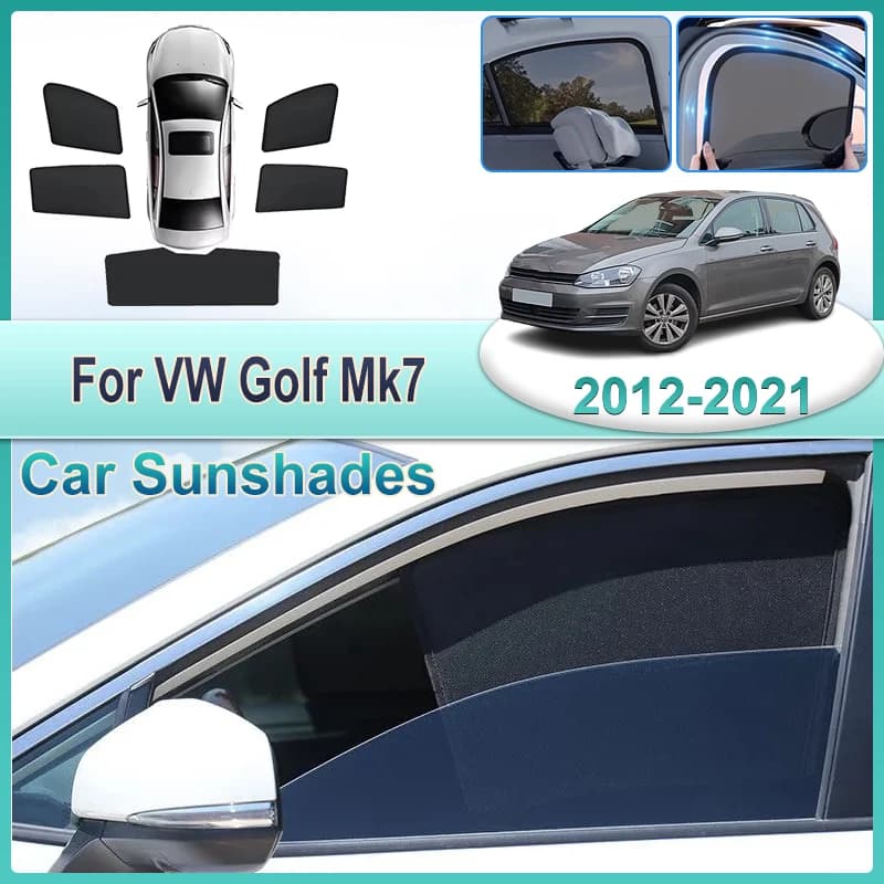 Parasole per Finestrini Auto per Volkswagen Golf Mk7, Accessori VW Golf 7 Golf7 2012-2021, Tenda a Rete Anti-UV per Parabrezza