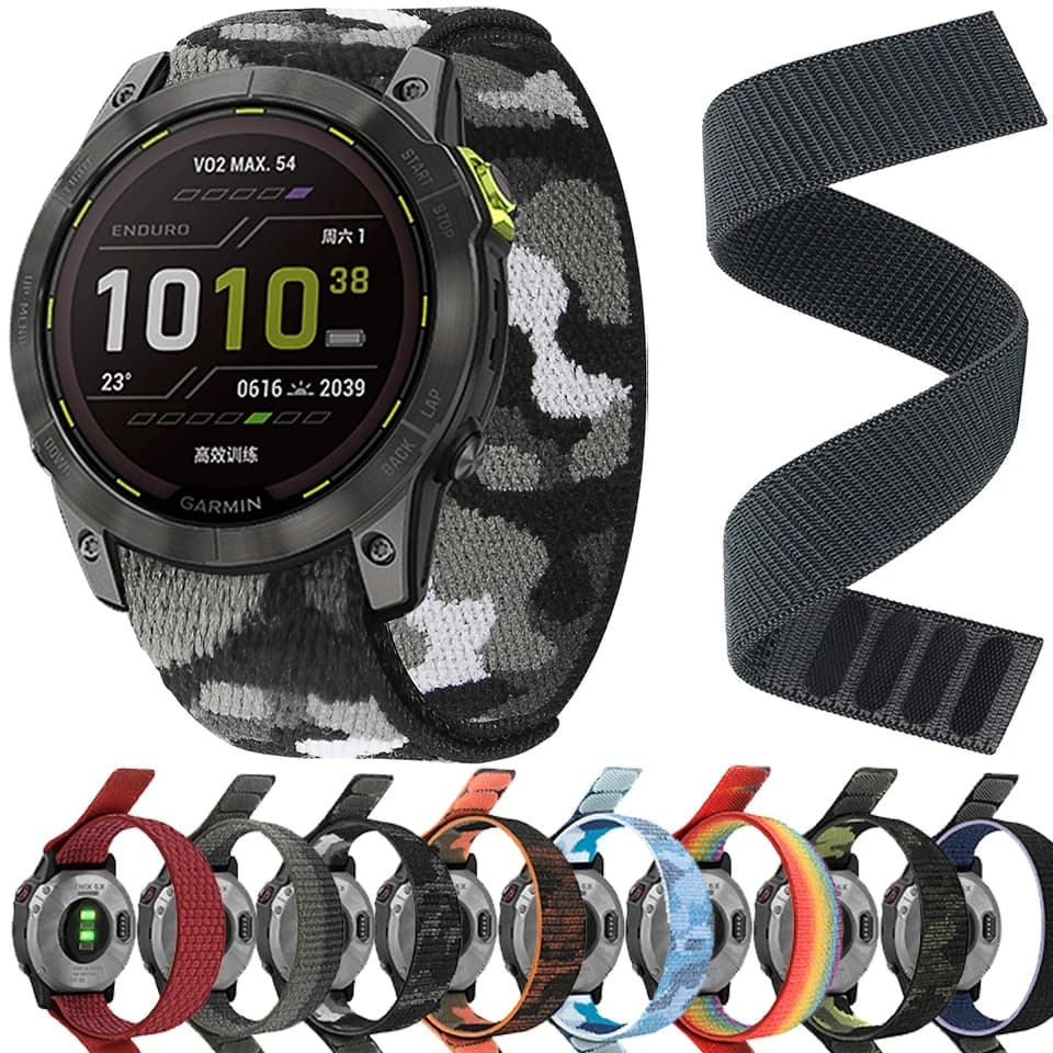 22mm 26mm QuickFit cinturino in nylon per Garmin Tactix 7 AMOLED Delta Bravo Band per Garmin Fenix 8 7X 6 PRO 5 cinturini intrecciati