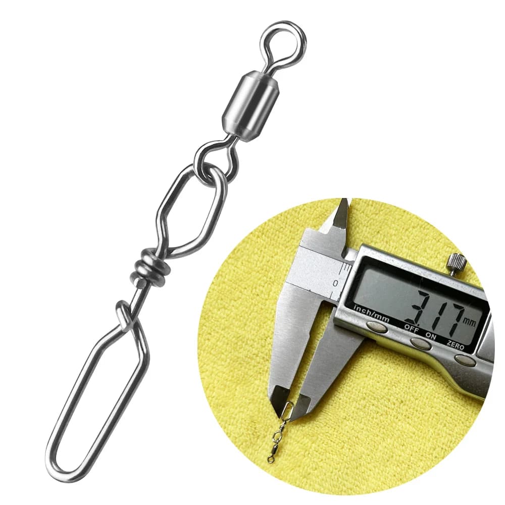 DNDYUJU 20 pcs Steel Fishing Rod High Strength Rolling Spins Clips Fishing Hook Connector Fishing Accessories