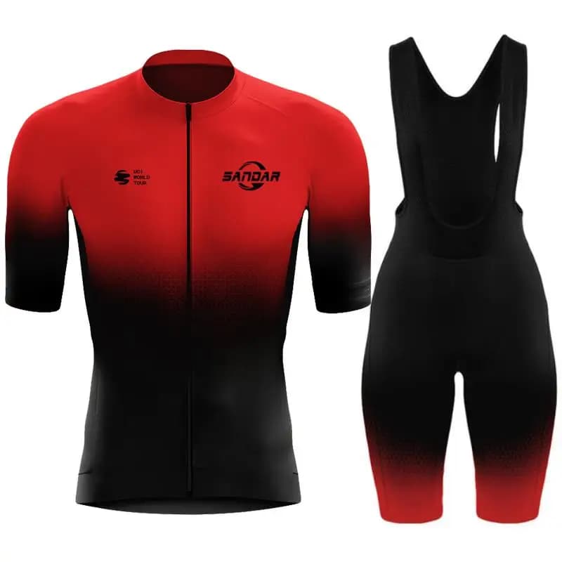 New cycling set 2025 for men cycling mesh MTB summer short sleeve shorts with padded straps 19D quick drying breathable bicycle clothing