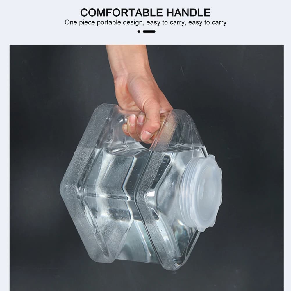 5L Water Can Bucket Food Grade PC Water Container Water Storage Bucket Outdoor Water Jug for Hiking Car Driving