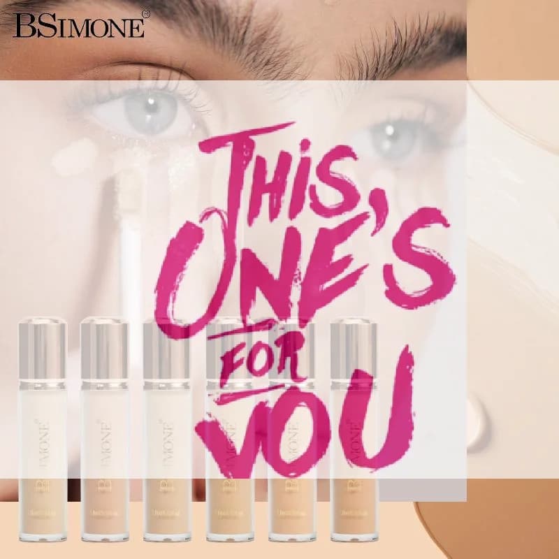 'HBA'BSIMONE Fluid foundation for face Total cover Base Oil control Long wear Lightweight Natural cover Waterproof opaque