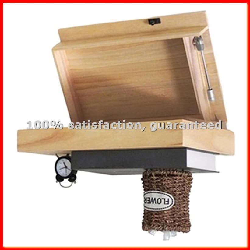 Magic Flap Wall Shelf with Hidden Secret Compartment Concealed Floating Shelf Wall-Mounted Storage Rack Hidden C-ABWY