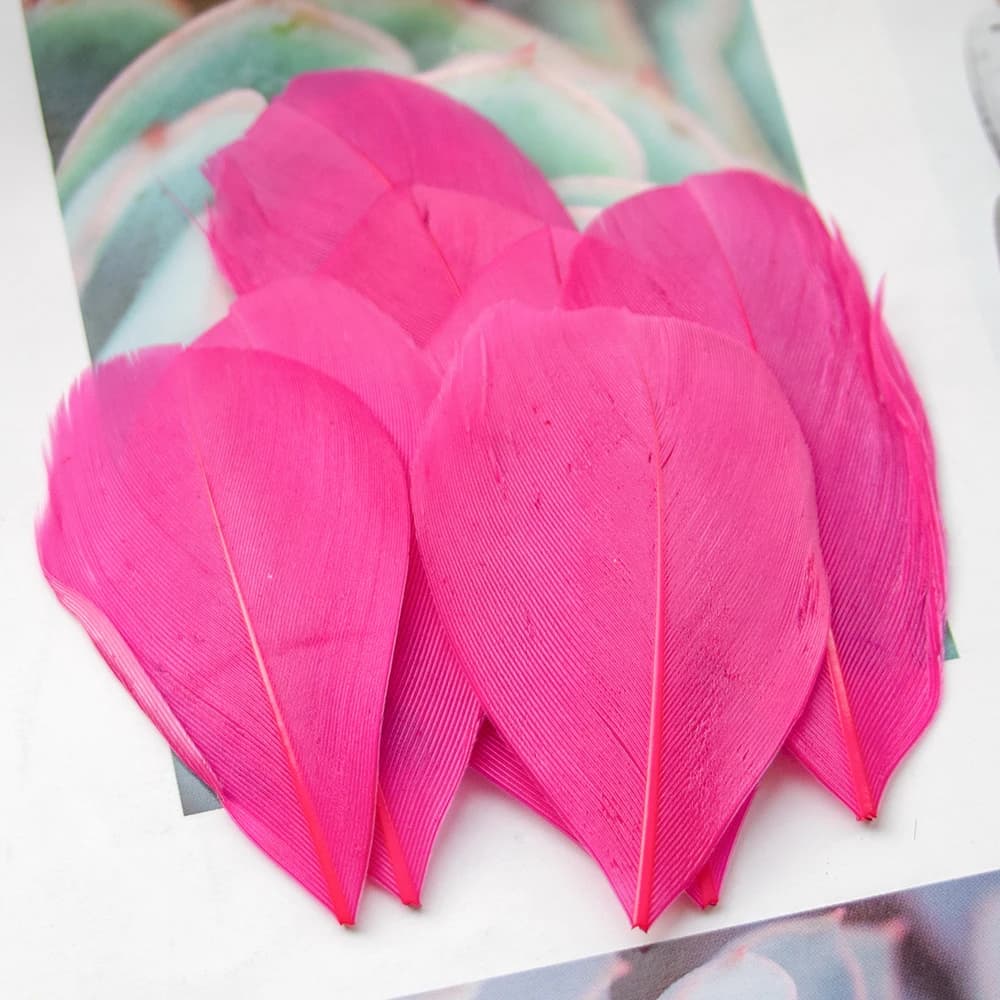 200PCS Leaf‑Shaped Goose Feather 5‑8CM Small Goose Feathers Handcraft DIY Earrings Hair Headdress Dreamcatcher Ornament Decor