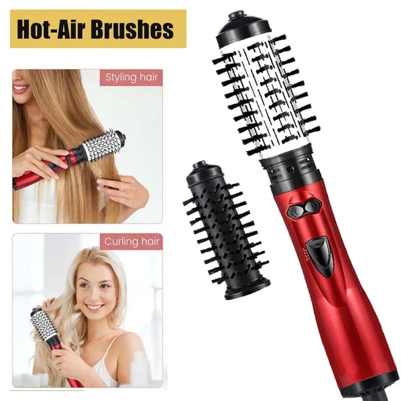 Multi-Functional 2 In 1 Hot Air Brush Automatic Hair Curler Straightener Rotating Volumizer Curling Iron Hot Volumizing Comb