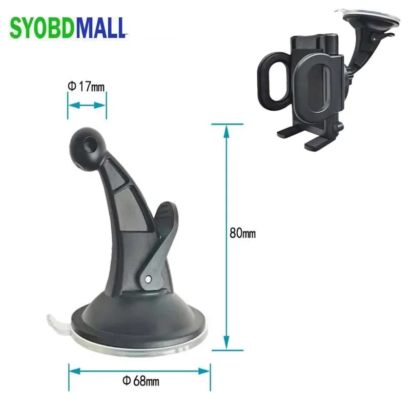Supporto universale per telefono per auto Staffa a ventosa con testa a sfera da 17 mm rotante a 360 gradi per accessori per supporto per telefono cellulare per parabrezza anteriore per auto
