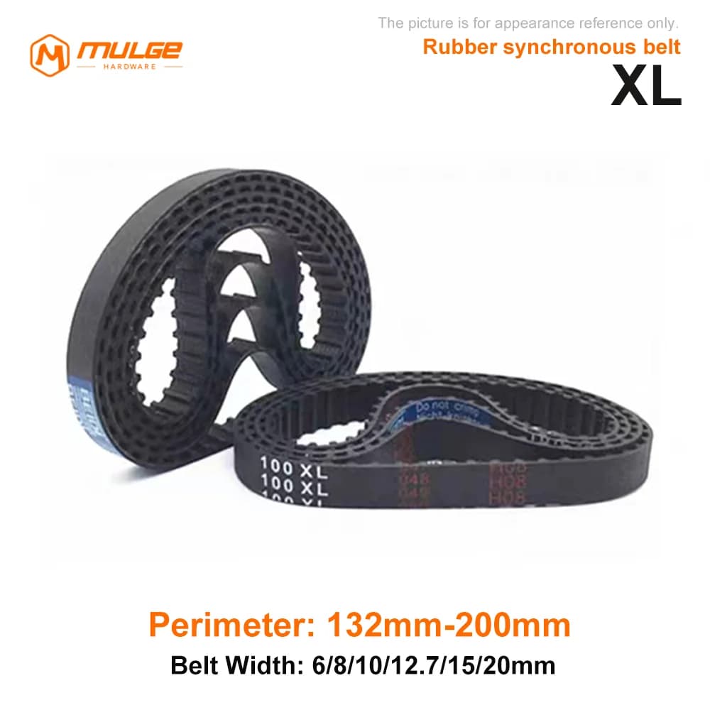 Cinghia di Distribuzione XL 132XL/134XL/136XL/138XL/140XL/142XL-200XL Larghezza 6/8/10/12.7/15/20mm Cinghia Sincrona a Circuito Chiuso in Gomma