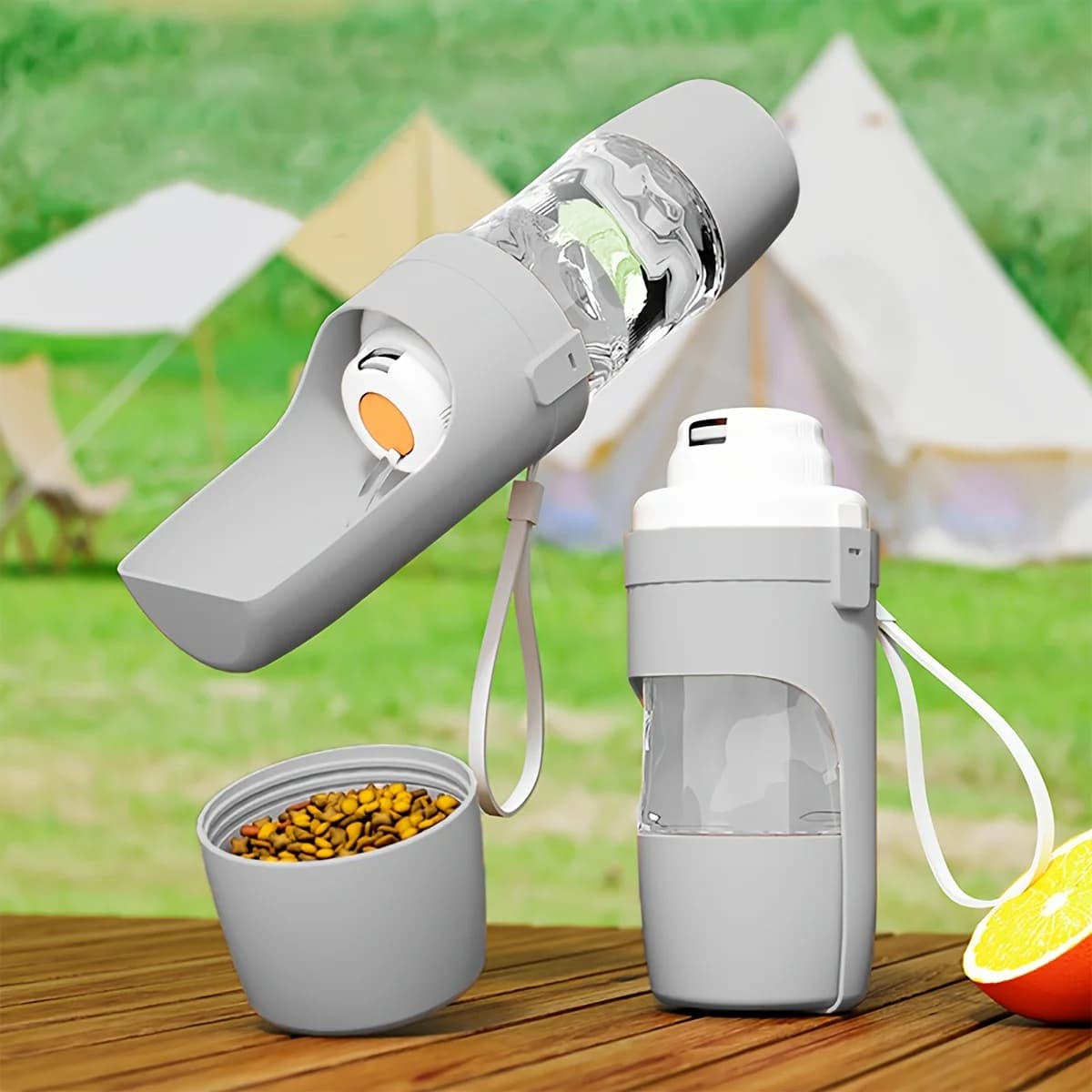 Bottiglia d'acqua portatile per cani Distributore di idratazione per animali domestici durevole Passeggiate all'aperto Escursionismo Viaggi Bottiglia ergonomica per animali domestici Distributore d'acqua per cani