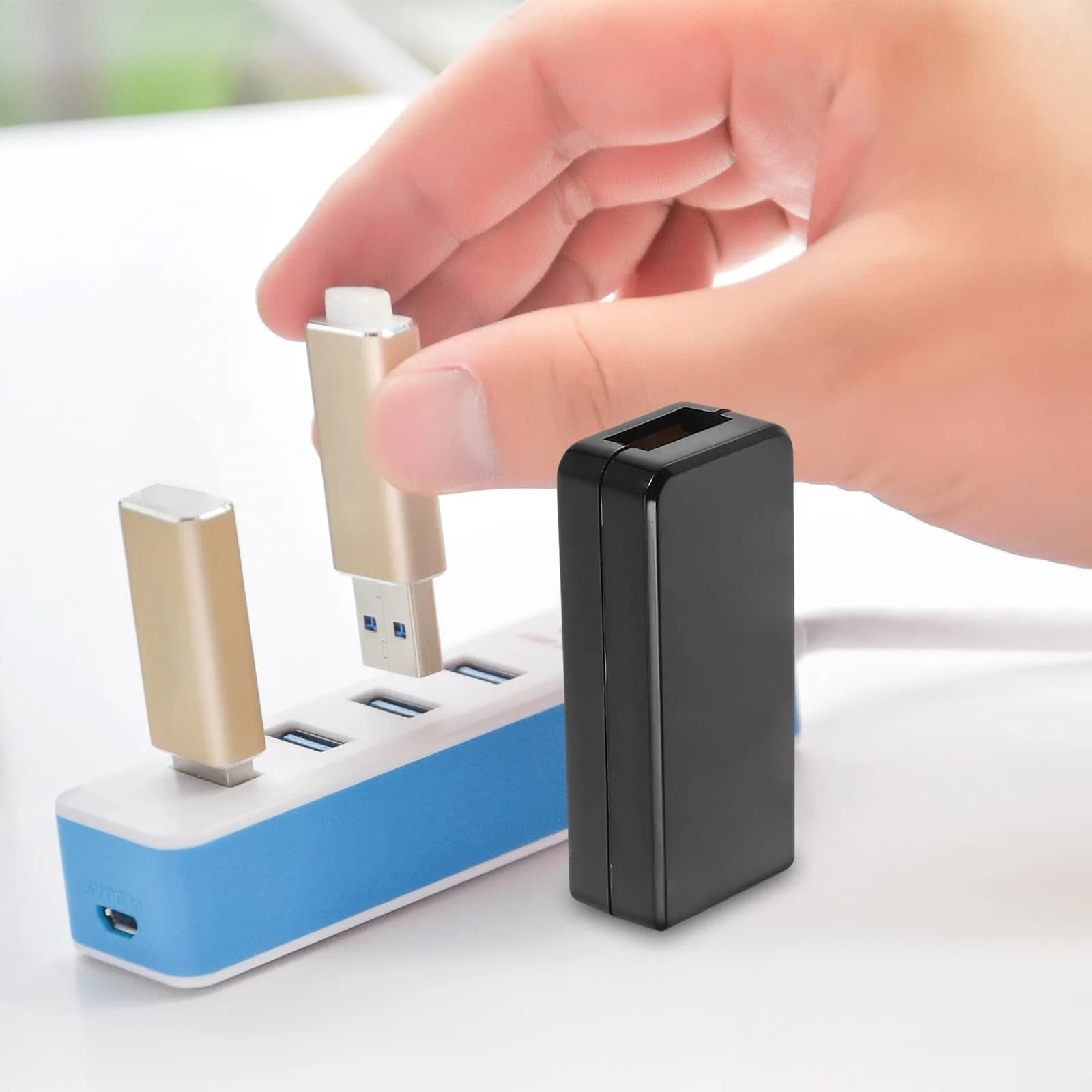 External Hard Disk Case Hard Drive Enclosure USB Power Supply Detection Shell Protective Plastic Housing Hdd Protective Case