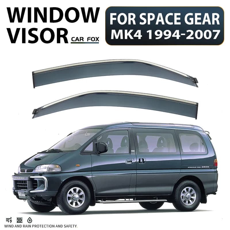 4 Pezzi per Mitsubishi Space Gear 1994-2007, Deflettori per Finestrini Auto, Tendine Parasole Antipioggia per Finestrini Laterali, Accessori Auto