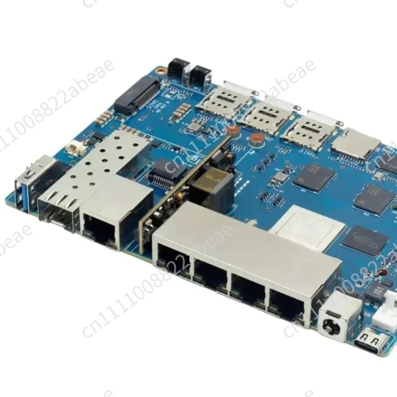 For Banana Pi BPI-R4 Wifi 7 Router board with MTK MT7988A design,4G RAM and 8G eMMC onboard
