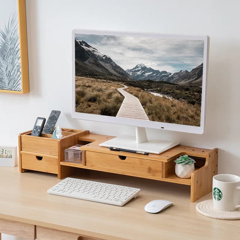 Stable Monitor heightened rack, computer stand, Nanzhu desktop storage rack, bracket, shelf raising shelf