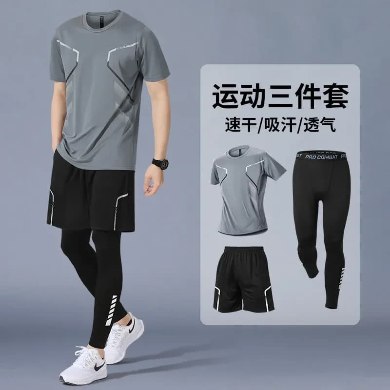 New Spring / Summer Race Set for Men: T-Shirt Breathable and Rapid Drying Badminton Training Equipment