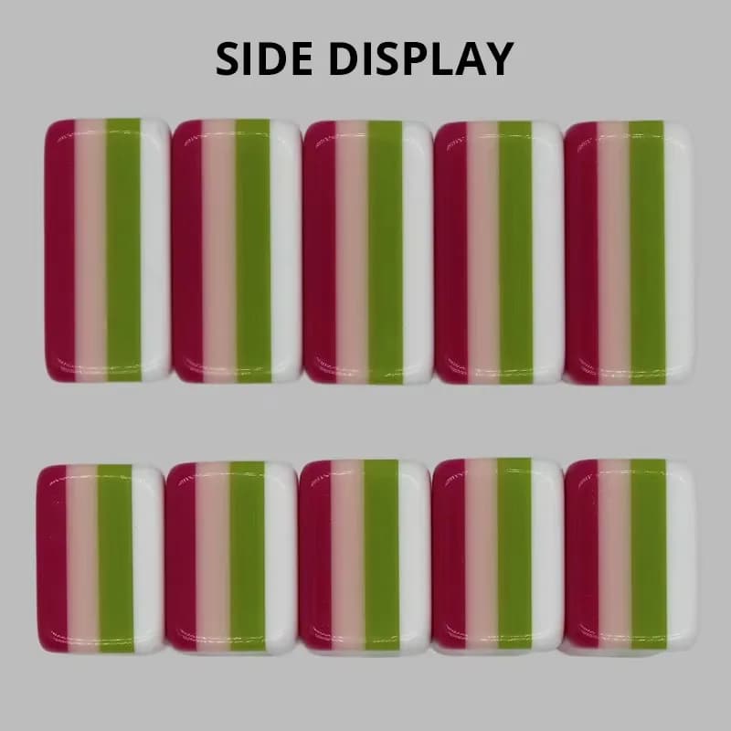 Engraved American mahjong tiles 160 pieces, luxury four-layer 32mm red and green acrylic set, playing cards, will ship today.