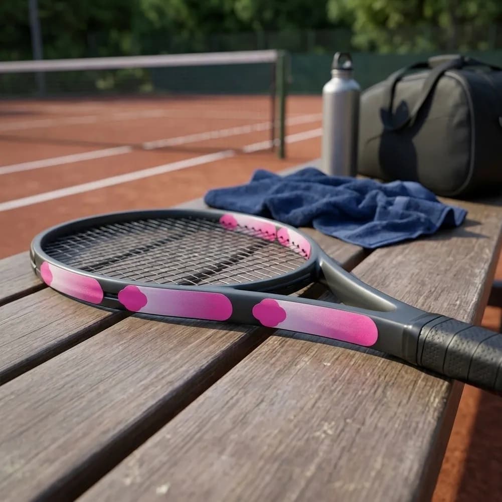6pcs Tennis Racket Weight Balance Strips Silicone Tape Colorful Adjustment Plate For Racquet Stability Tennis Replacement Parts