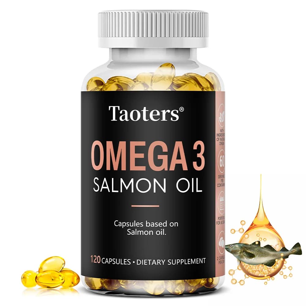Olio di Pesce Omega 3 ad Alta Potenza - EPA e DHA, Supporto per Cuore, Cervello e Articolazioni per Uomini e Donne, Non-OGM, Senza Glutine, 120 Softgel