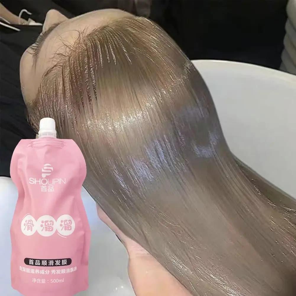 500ml keratin hair mask smooths the sparkling repairs damage soft hair glossy hydration balm at the root cure straighten the scalp Not fat I0Y3