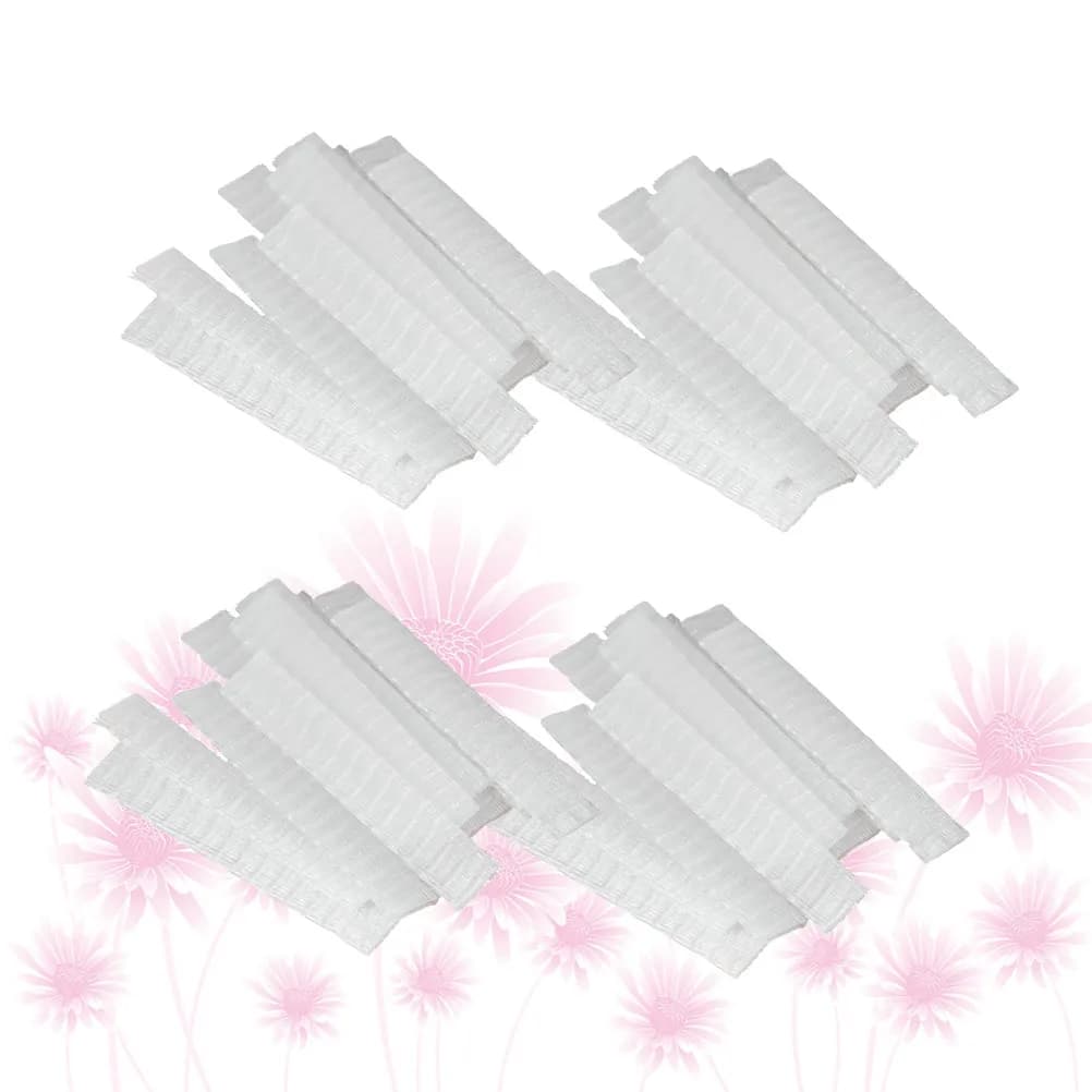 100 Pezzi di Coperture Protettive in Rete per Pennelli da Trucco, Custodie in Plastica PE 11x1cm Bianche, Custodia Protettiva per Pennelli da Trucco