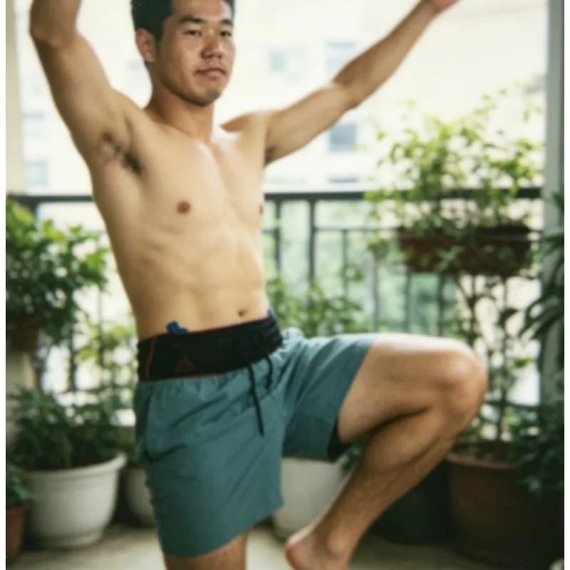Men Running Shorts Flash Dry Dual Layer Sport Shorts With Fanny Pack Multi Pockets Workout Jogging
