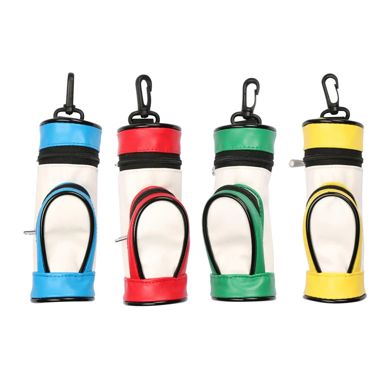 Borsa per il trasporto di palline da golf, confezione da 2-4 pezzi, resistente all'acqua, con gancio, accessori da golf, blu