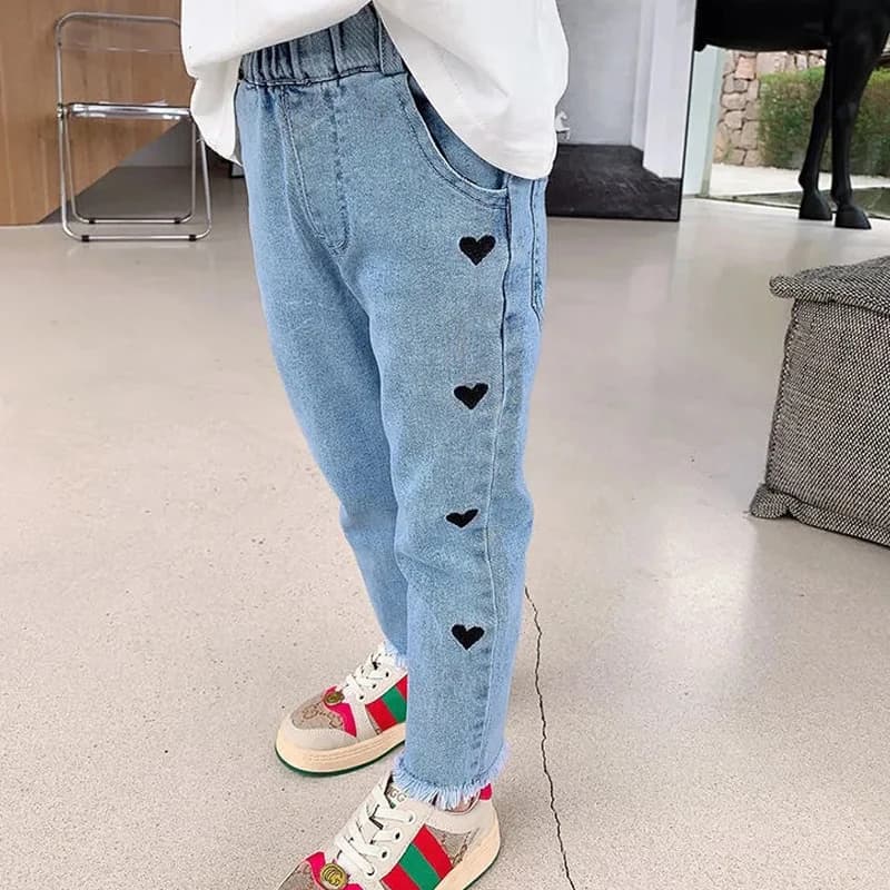 IENENS Bambini Neonate Abbigliamento casual Jeans Pantaloni Bambino Infantile Denim Abbigliamento Pantaloni Bambini Bottoms 1 2 3 4 5 6 7 anni