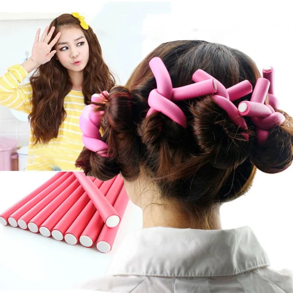 Soft Foam Flexible Hair Roller Bendable Portable Soft Hair Roller Flexi Twist Durable Curling Hair Roller Beauty Salon