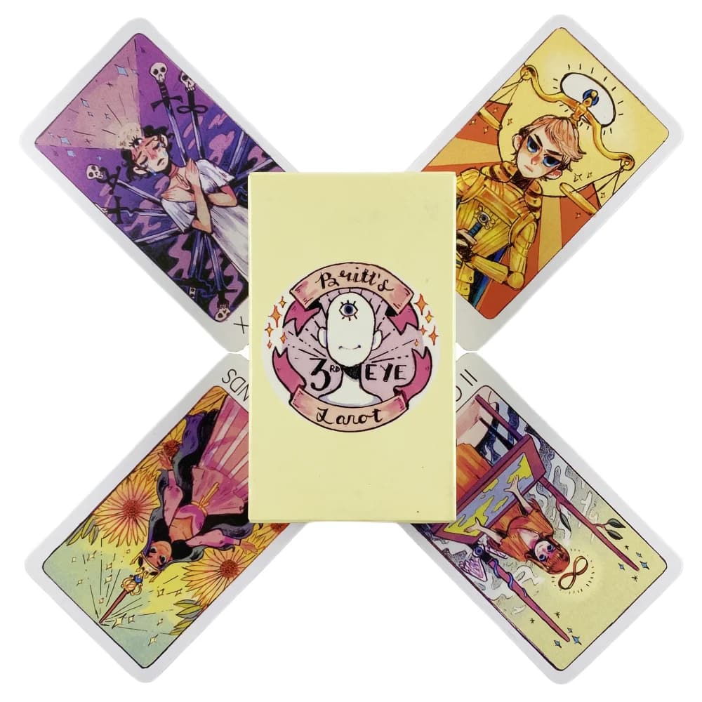Hot Sell Deck Britt's Third Eye Tarot Card Oracle Friends Party Board Game Divination Fate Playing Cards