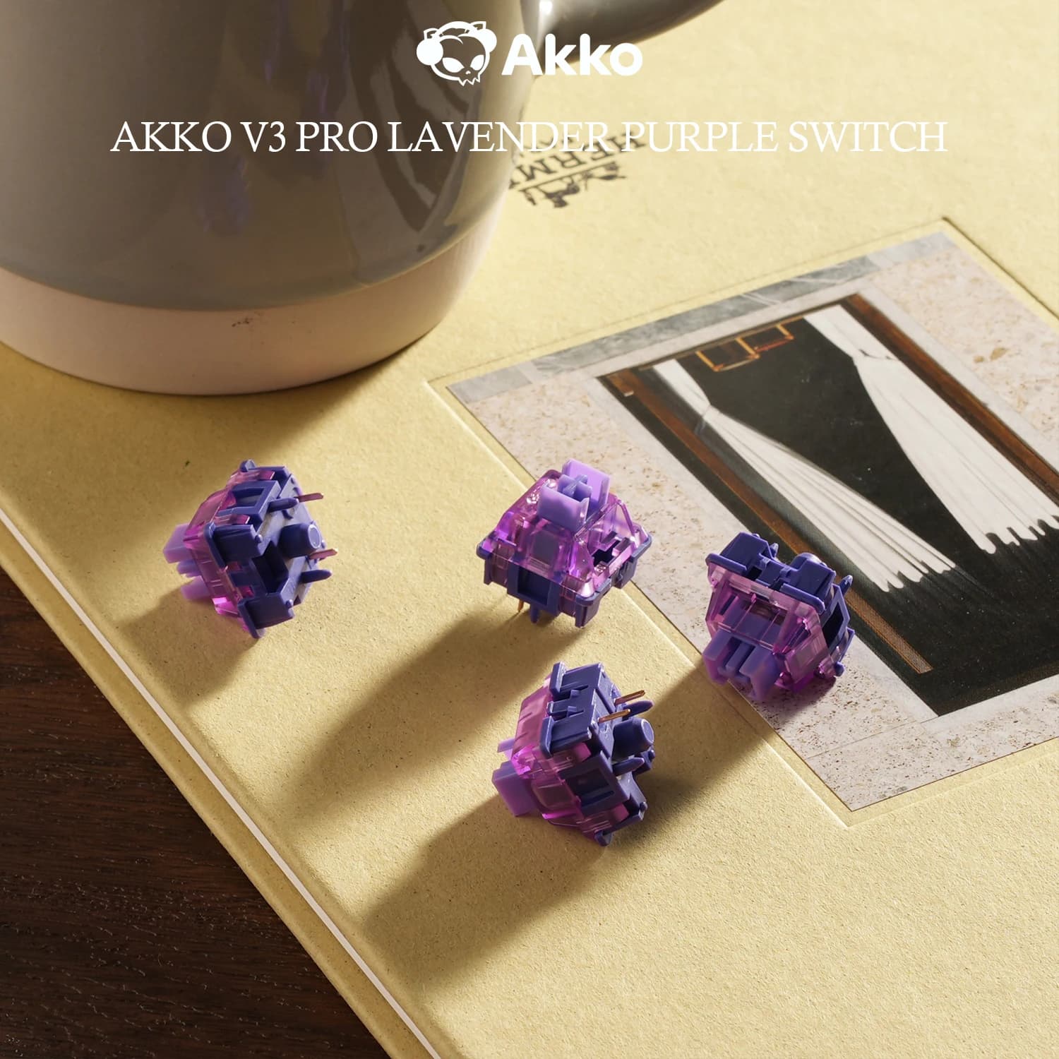 Akko V3 Pro Lavender Purple Switch Interruttore tattile a 5 pin 40gf compatibile con tastiera meccanica MX (45 pezzi)