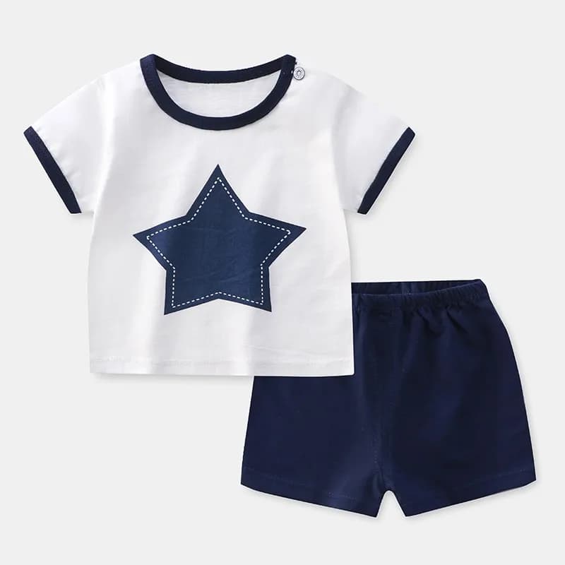 1 2 3 4 anni set di moda per bambini tute a maniche corte ragazzi magliette larghe sottili abiti alla moda abbigliamento estivo nuovi top carini + pantaloncini