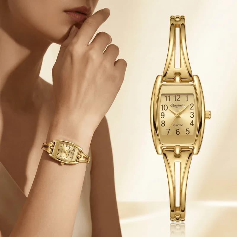 Women's Luxury wrist watches, Elegant Alloy Bracelets with Quartz Movement, Fashion Gift for Ladies