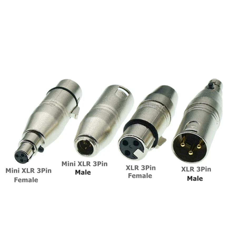 Adattatore cavo audio Mini XLR maschio femmina a XLR maschio femmina da 3 pin XLR a Mini microfono XLR a 3 pin