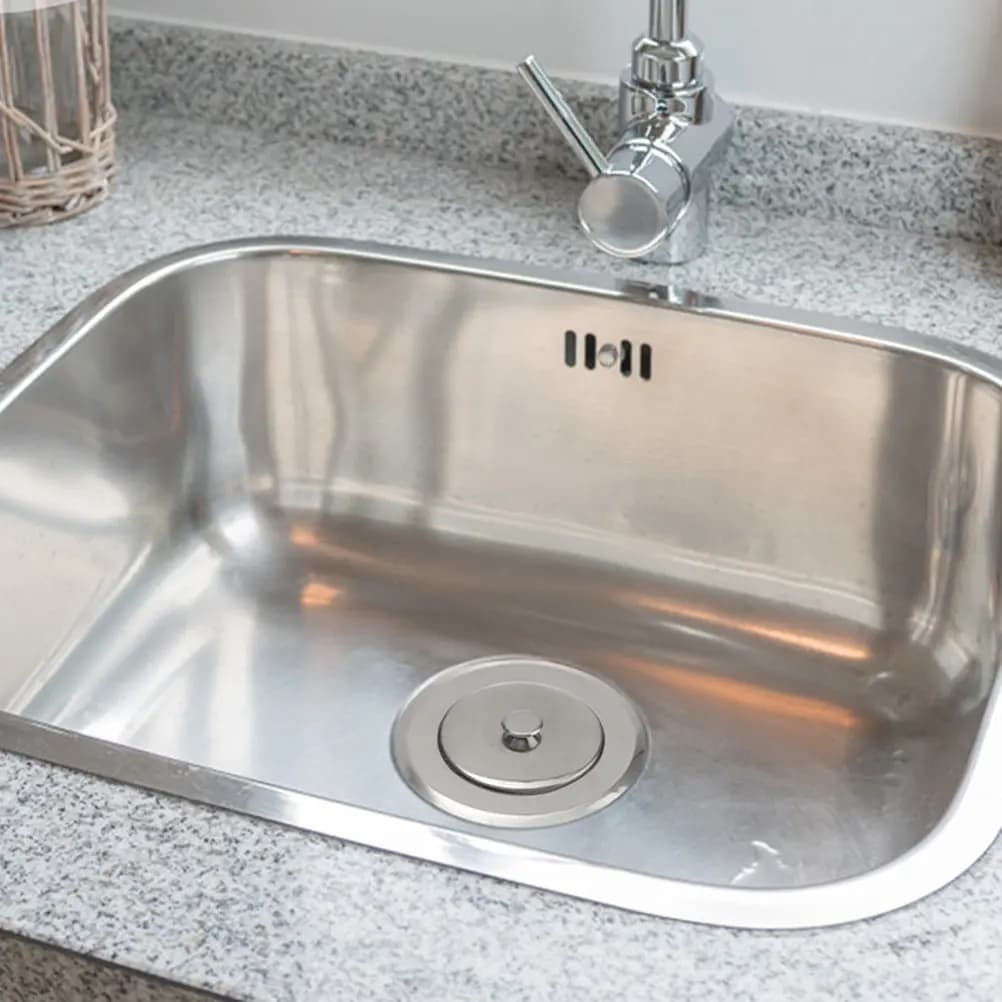 Set di 1 Filtro per Lavello da Cucina in Acciaio Inox, Cestello per Prevenzione Rifiuti Alimentari e Ritenzione Acqua, Bordo Liscio e Sicuro