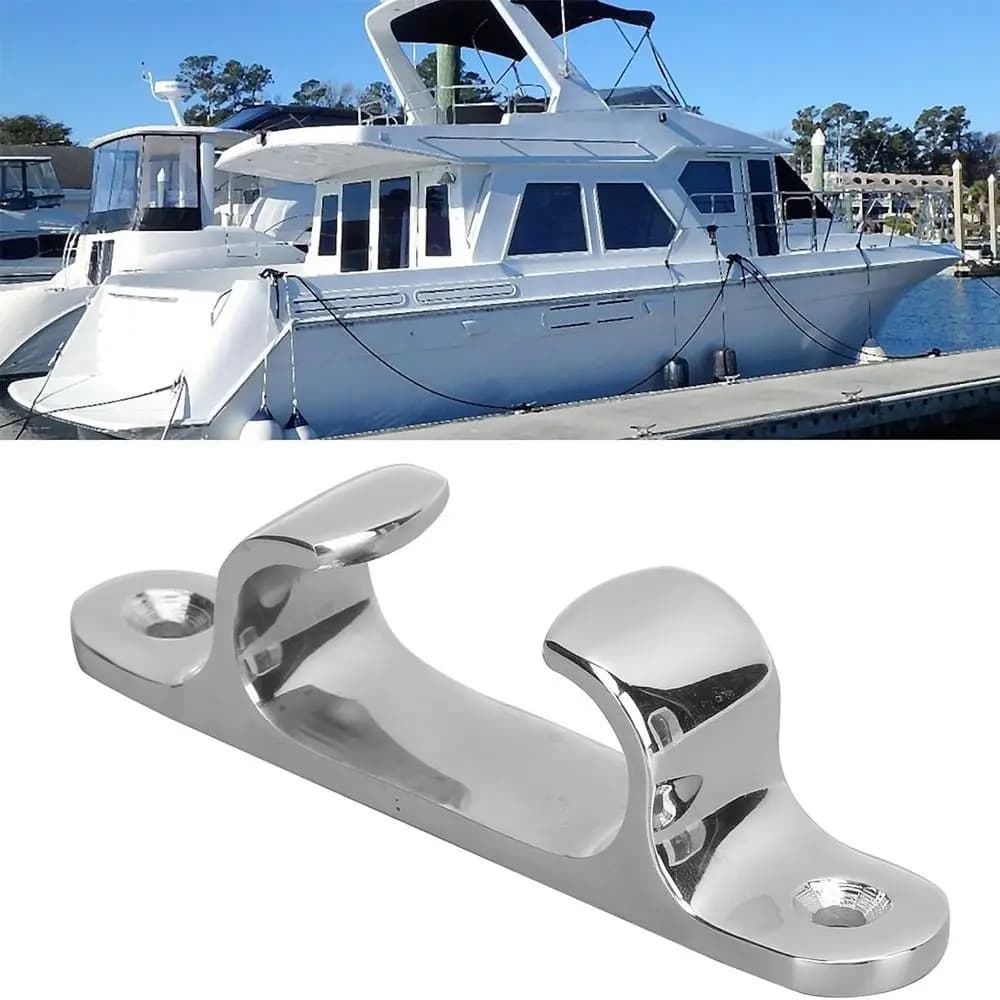 316 Stainless Steel Boat Rope Guide 4/5/6/8 Inch Polished Silver Line Cleat 102mm Size Straight Design Bow Chock Marine Boat