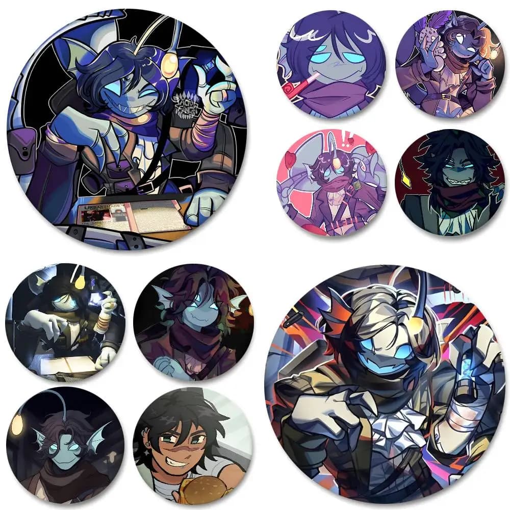 S-Sebastian Solace P-Pressure Round Badge Creative Brooch Clothing Backpack Accessories Lapel Pin