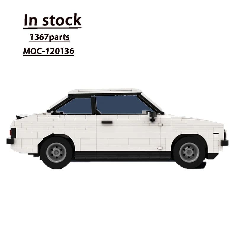 MOC-120136 Classic White Sports Racing Car Building Blocks Model 1367 Parts Creative Birthday Gift Toy for Boys and Children
