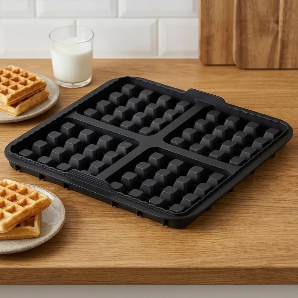 Nuovo set di stampi in silicone per friggitrice ad aria, modello quadrato per waffle, teglia antiaderente compatibile per pancake, accessori per la cottura