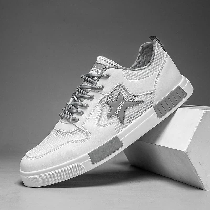 Fashionable men's skateboard shoes, size 47, breathable mesh sneakers for men, comfortable casual non-slip sports shoes, men's sneakers