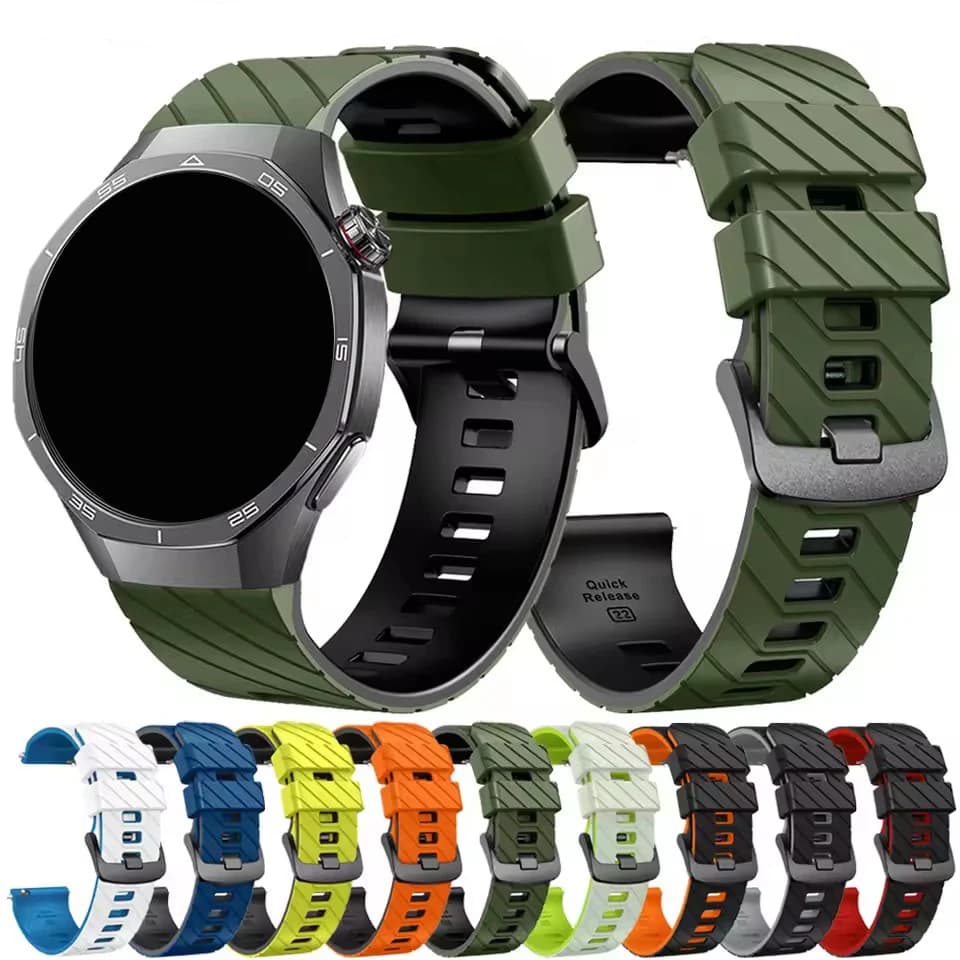 Cinturino da 22mm per Huawei Watch GT5 Pro GT4 GT3 GT2 Bracciale a fascia per COROS PACE Pro APEX 2 Pro cinturino cinturino in silicone morbido