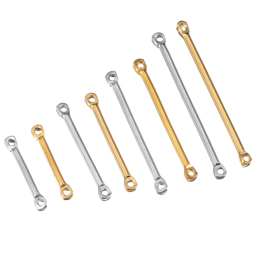 20 Pezzi 15-30mm Connettore a Testa Piatta in Acciaio Inossidabile per Orecchini Fai da Te Collana Creazione di Gioielli