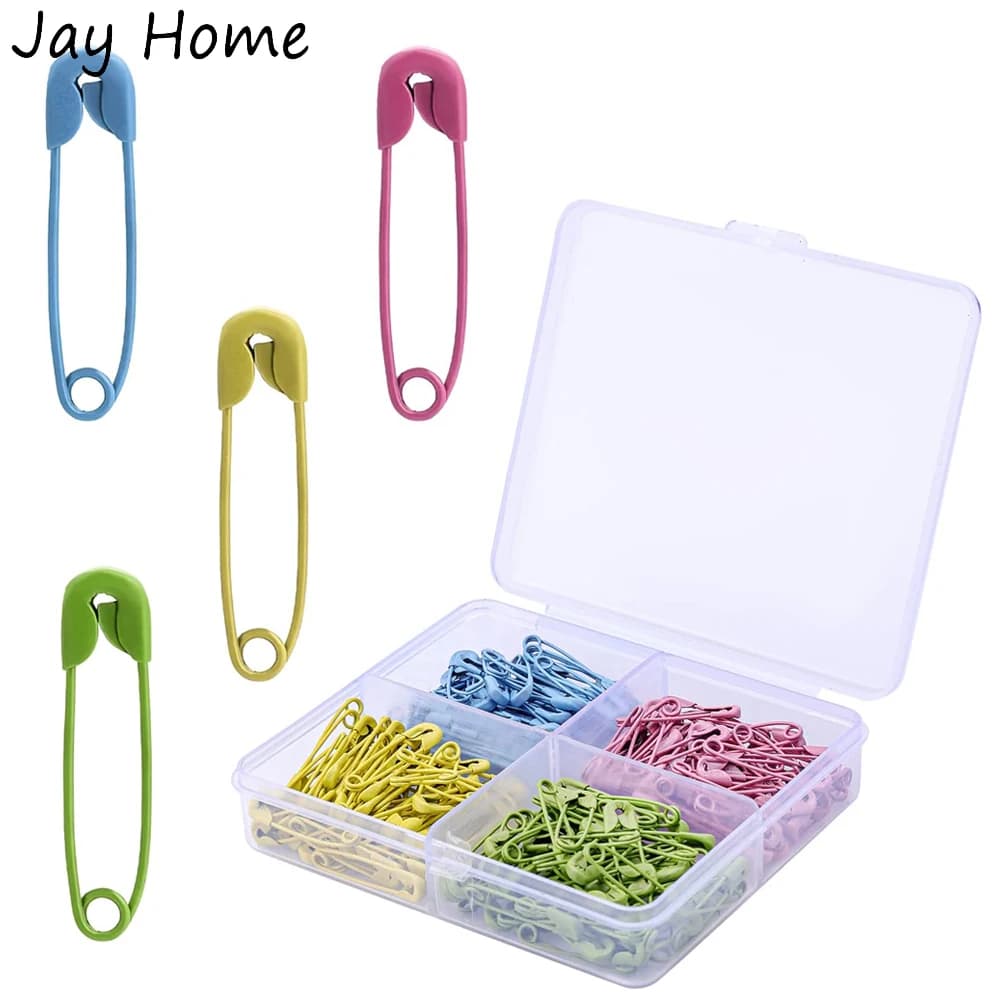 120 PZ 28mm Mini Spille da balia colorate Resistente alla ruggine Artigianato Spille da balia Aghi per maglieria Punto Marker per cucito fai da te Abbigliamento