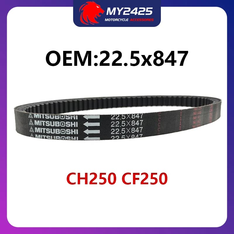 Cinghia di trasmissione moto 847 22.5 30 per cinghia di trasmissione CH250 CF250 22.5*847