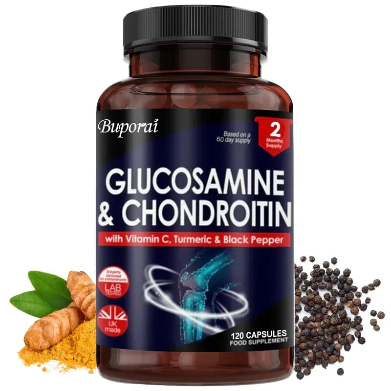 Glucosamina e Condroitina - Integratore per il Supporto Articolare per Uomini e Donne - Rafforza le Ossa, Aiuta a Mantenere il Comfort delle Articolazioni