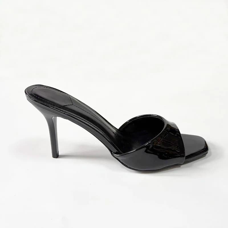 Nuove Ciabatte Donna con Tacco Alto Sottile, Sandali Eleganti con Punta Quadrata, Scarpe Estive da Festa per Signore