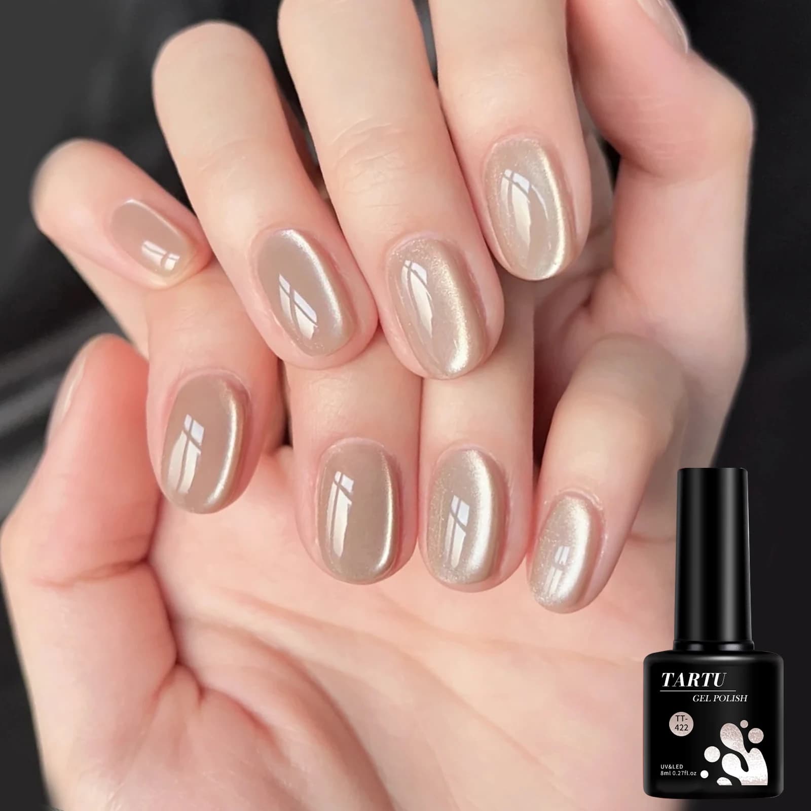 Smalto per unghie Gel Cat Eye, rosso marrone nero 8ml Soak Off LED/UV, Nail Art Glitter olografico, per il regalo di Manicure per salone di casa per le donne