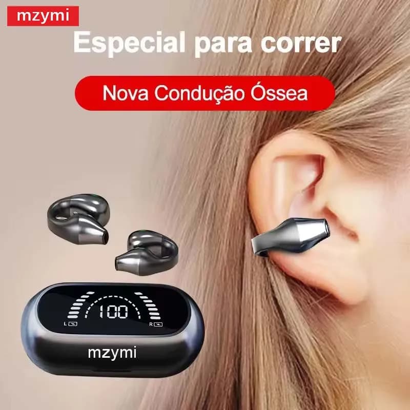 Mzymi S03 Auricolari wireless Earclip Cuffie Bluetooth Orecchino Sport Auricolari impermeabili Cuffie audio stereo HiFi con microfono