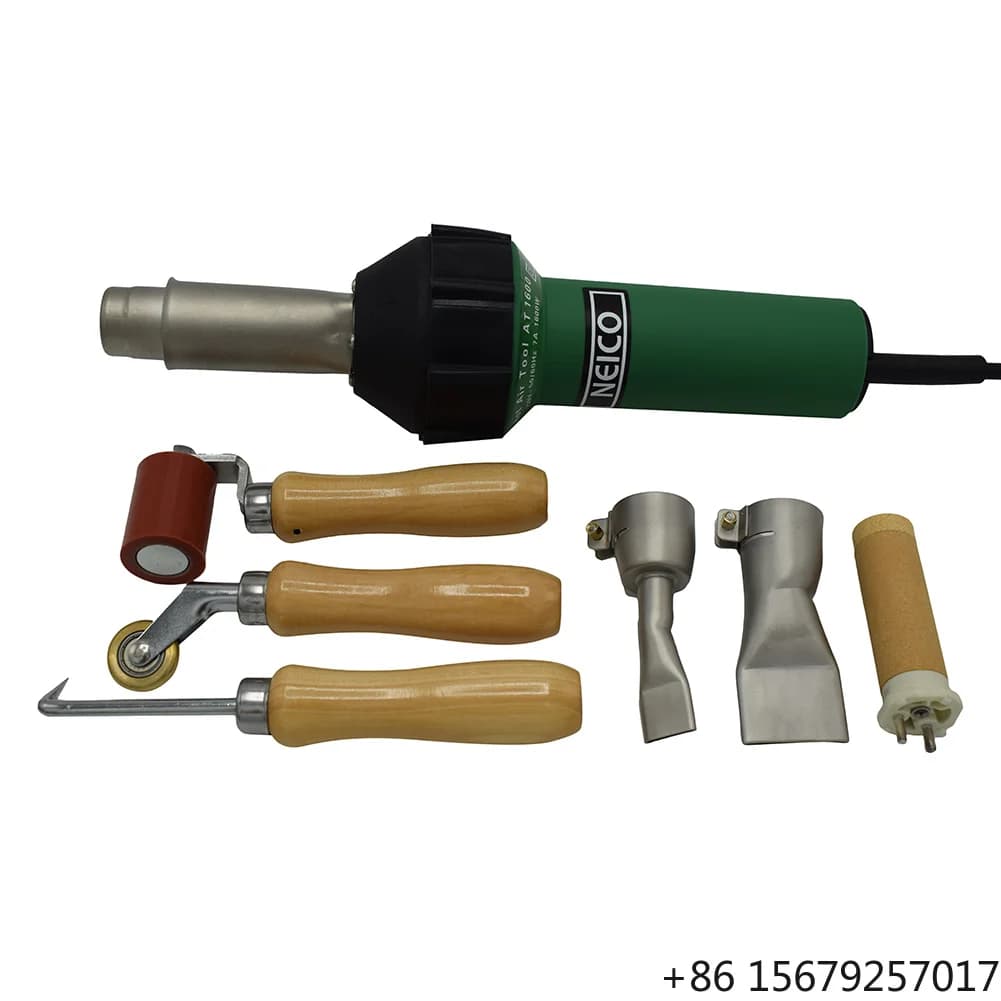 1600W Plastic Welding Gun Hot Air Heat Gun Adjustable Temperature PVC TPO Welding Kit Accessories with Roller and Tester