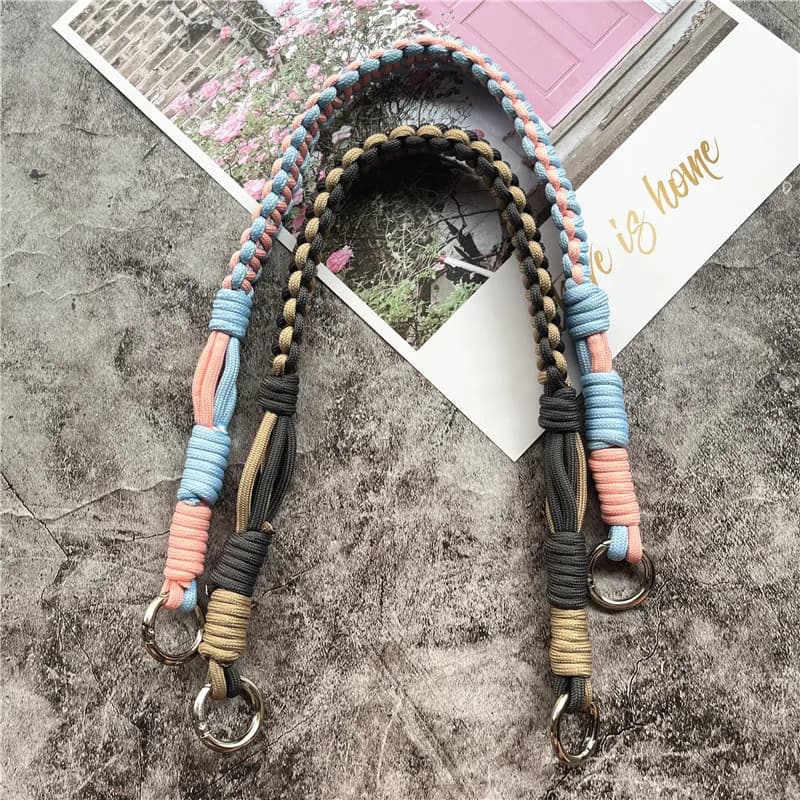 Cordino personalizzato intrecciato a mano tracolla per telefono cordino borsa cinturino in corda accessori per catena di ricambio per appendere la cinghia dei telefoni cellulari
