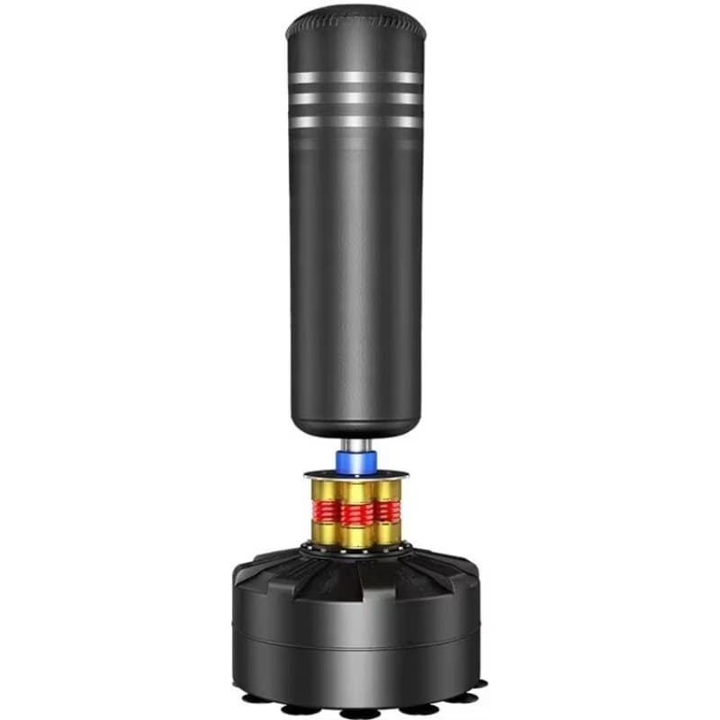 Spring Shock‑Absorbing Freestanding Punching Bag Bracket, Heavy Duty Boxing Stand for MMA Taekwondo Home Gym Training
